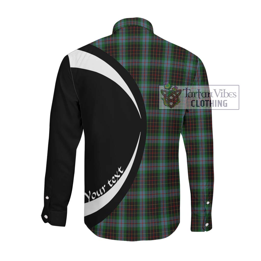 Brodie Hunting Tartan Long Sleeve Button Up with Family Crest Circle Style Men's Shirt - Tartan Vibes Clothing