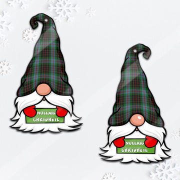 Brodie Hunting Gnome Christmas Ornament with His Tartan Christmas Hat