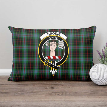 Brodie Hunting Tartan Pillow Cover with Family Crest