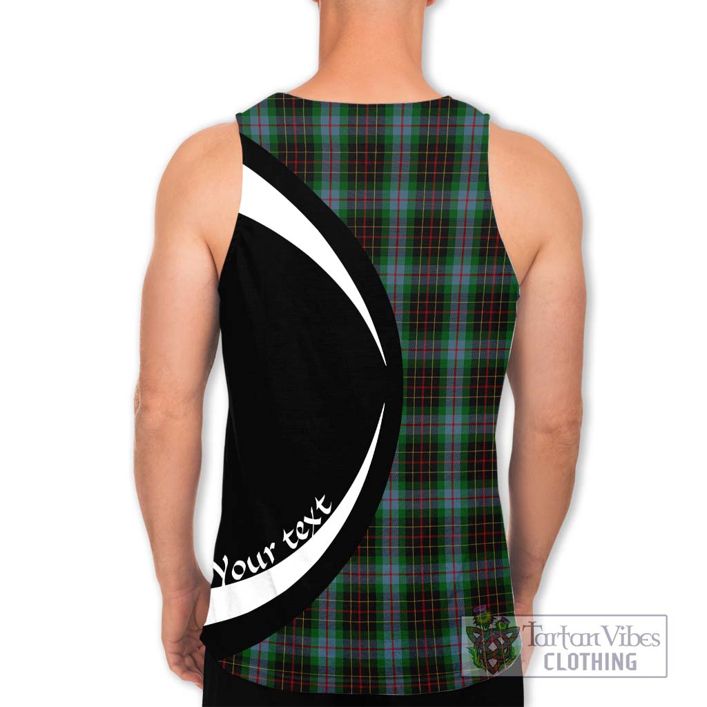 Tartan Vibes Clothing Brodie Hunting Tartan Men's Tank Top with Family Crest Circle Style