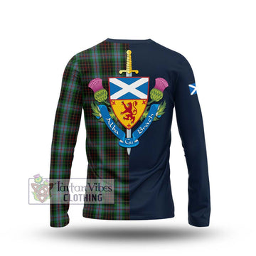 Brodie Hunting Tartan Long Sleeve T-Shirt Alba with Scottish Lion Royal Arm Half Style