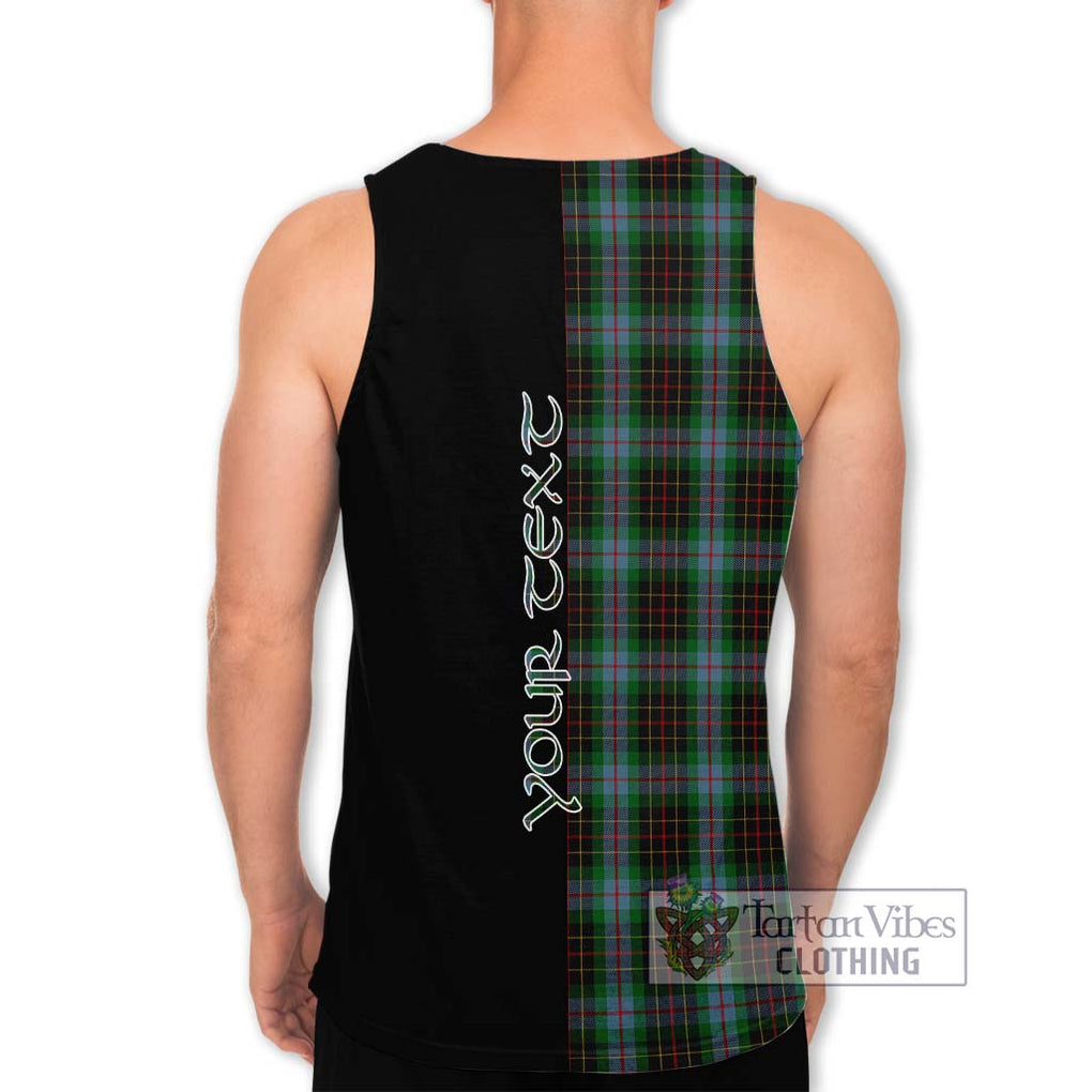 Brodie Hunting Tartan Men's Tank Top with Family Crest and Half Of Me Style - Tartanvibesclothing Shop