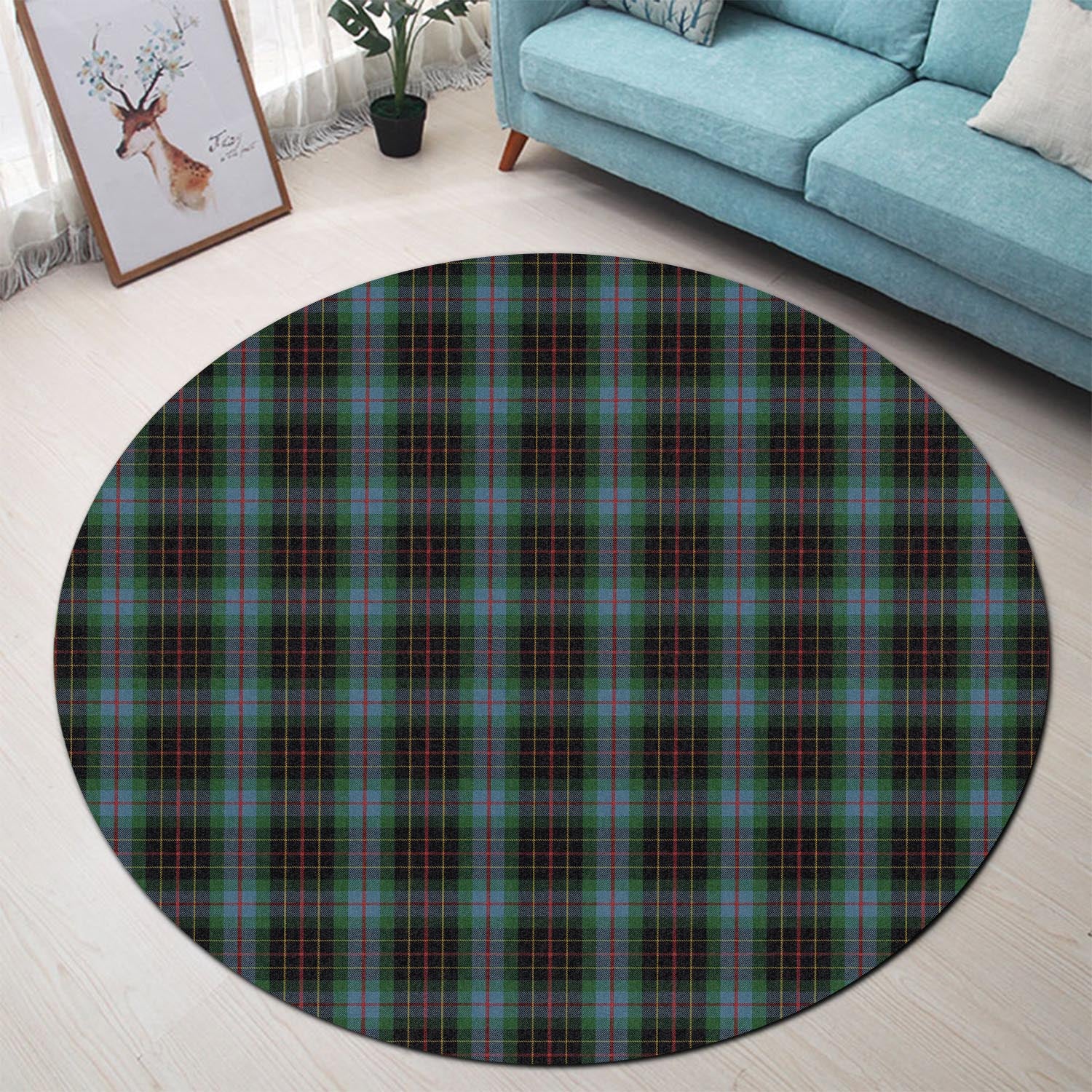 Brodie Hunting Tartan Round Rug - Tartanvibesclothing