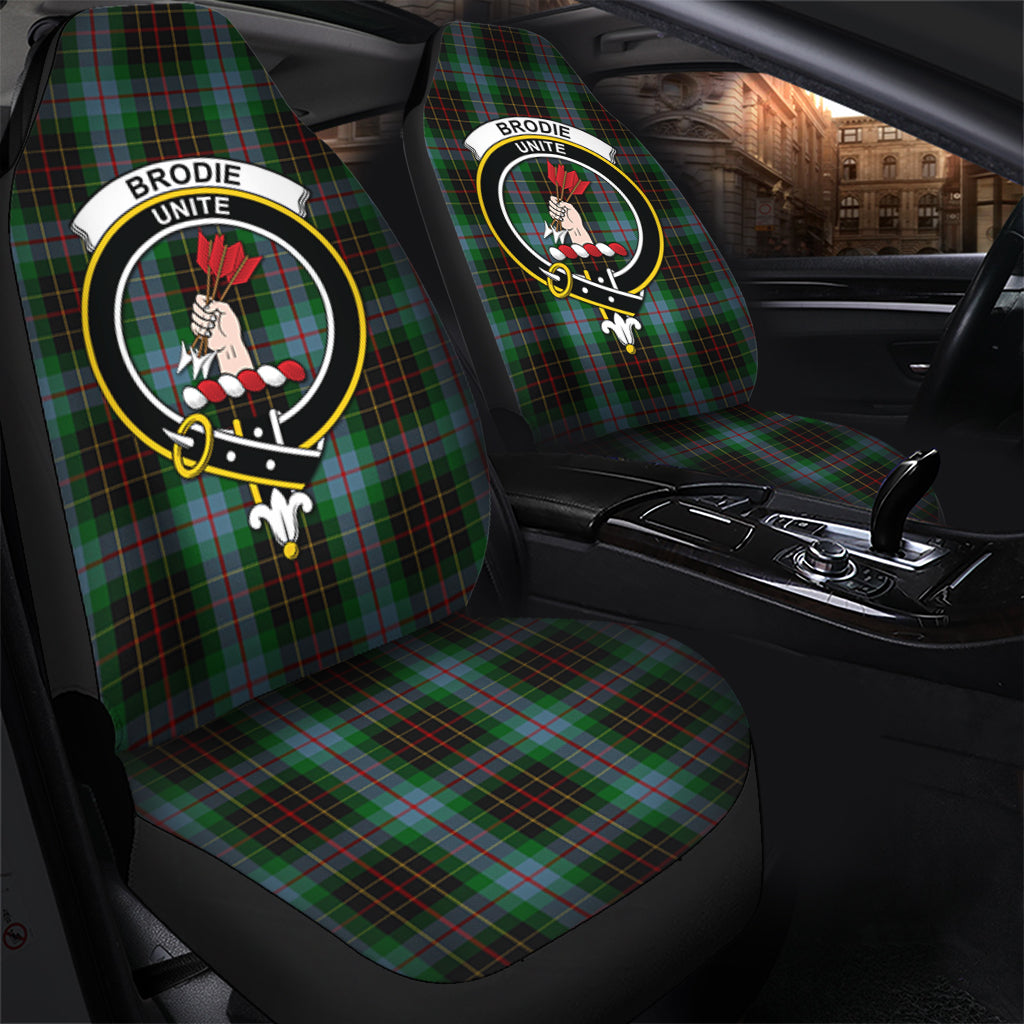 Brodie Hunting Tartan Car Seat Cover with Family Crest - Tartanvibesclothing