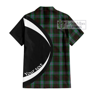 Brodie Hunting Tartan Short Sleeve Button Up with Family Crest Circle Style