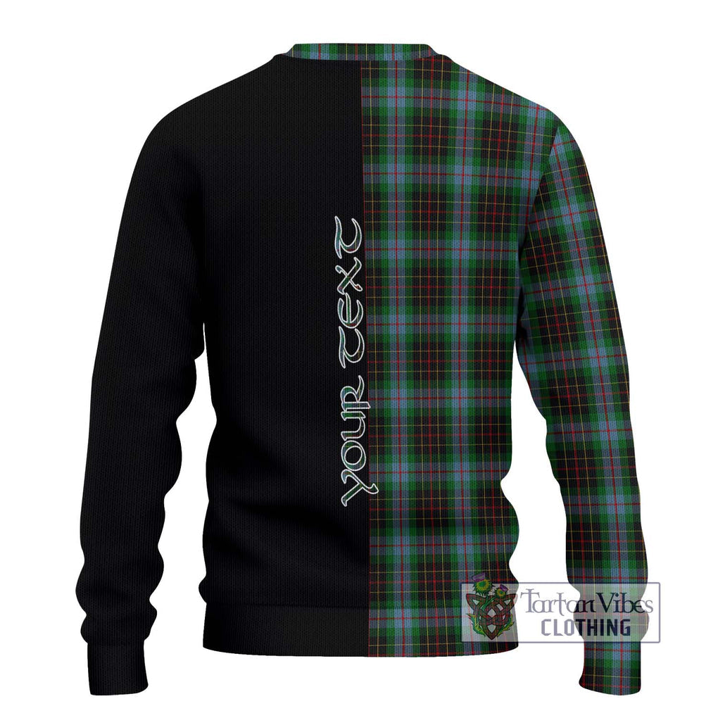 Brodie Hunting Tartan Knitted Sweater with Family Crest and Half Of Me Style - Tartanvibesclothing Shop