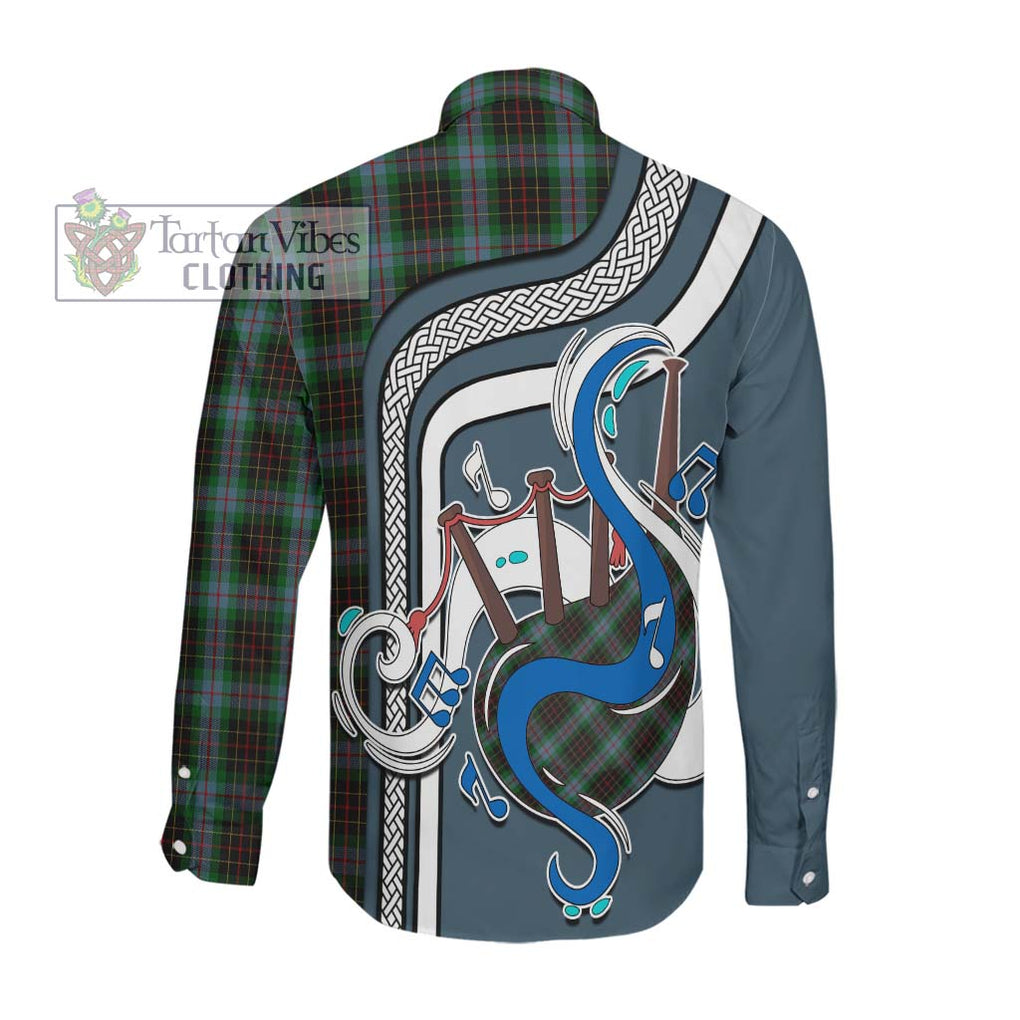 Brodie Hunting Tartan Long Sleeve Button Shirt with Epic Bagpipe Style Men's Shirt - Tartanvibesclothing Shop