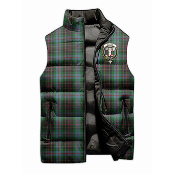 Brodie Hunting Tartan Sleeveless Puffer Jacket with Family Crest