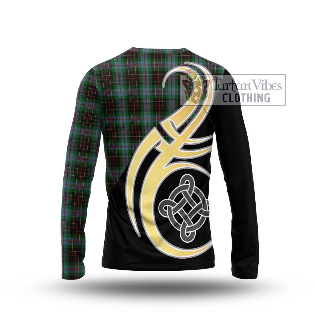 Brodie Hunting Tartan Long Sleeve T-Shirt with Family Crest and Celtic Symbol Style - Tartan Vibes Clothing