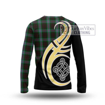 Brodie Hunting Tartan Long Sleeve T-Shirt with Family Crest and Celtic Symbol Style