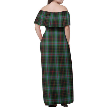 Brodie Hunting Tartan Off Shoulder Long Dress