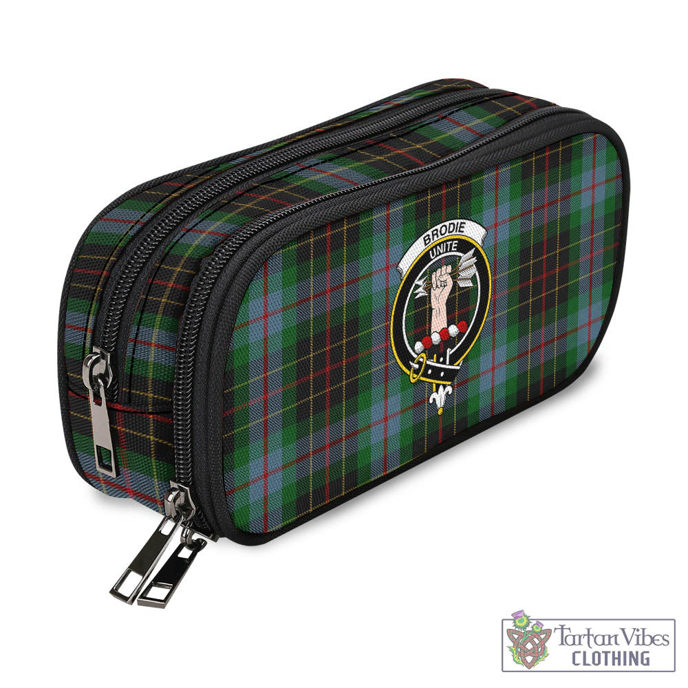 Tartan Vibes Clothing Brodie Hunting Tartan Pen and Pencil Case with Family Crest