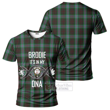Brodie Hunting Tartan T-Shirt with Family Crest DNA In Me Style