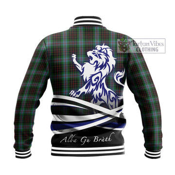 Brodie Hunting Tartan Baseball Jacket with Alba Gu Brath Regal Lion Emblem