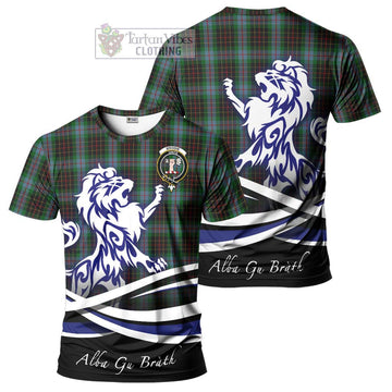 Brodie Hunting Tartan Cotton T-shirt with Alba Gu Brath Regal Lion Emblem