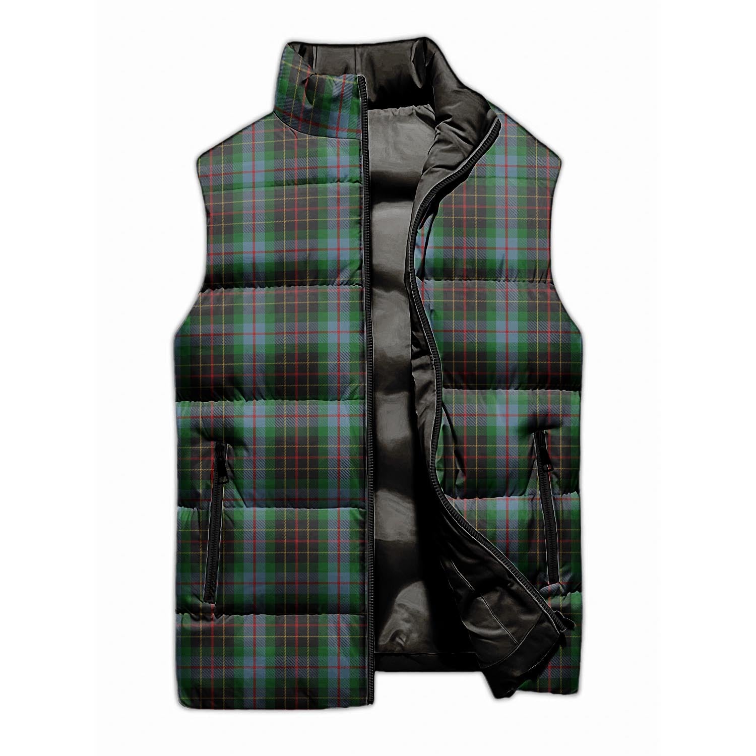 Brodie Hunting Tartan Sleeveless Puffer Jacket - Tartanvibesclothing