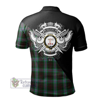 Brodie Hunting Tartan Polo Shirt with Family Crest and Military Logo Style