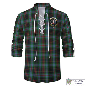 Brodie Hunting Tartan Men's Scottish Traditional Jacobite Ghillie Kilt Shirt with Family Crest