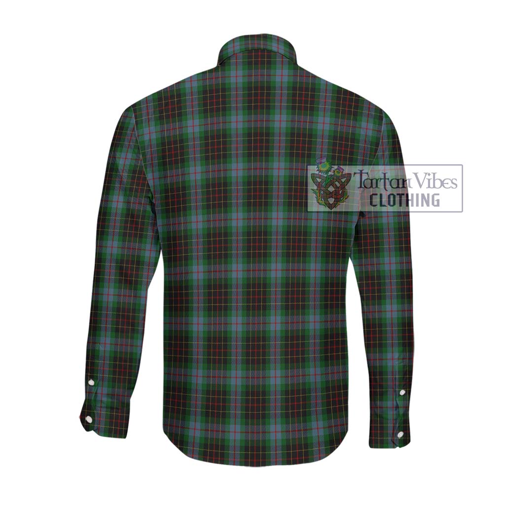 Tartan Vibes Clothing Brodie Hunting Tartan Long Sleeve Button Shirt with Family Crest DNA In Me Style