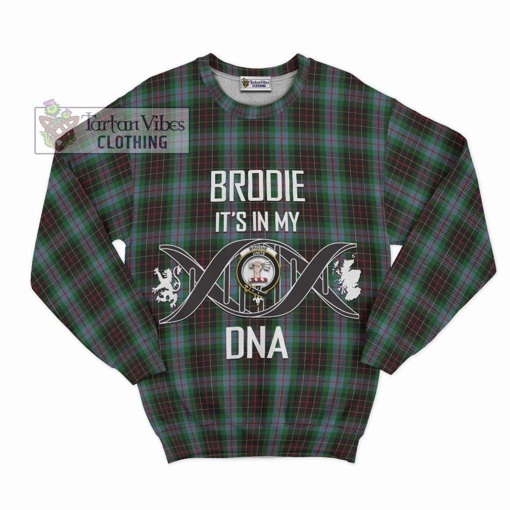 Brodie Hunting Tartan Sweatshirt with Family Crest DNA In Me Style - Tartanvibesclothing Shop