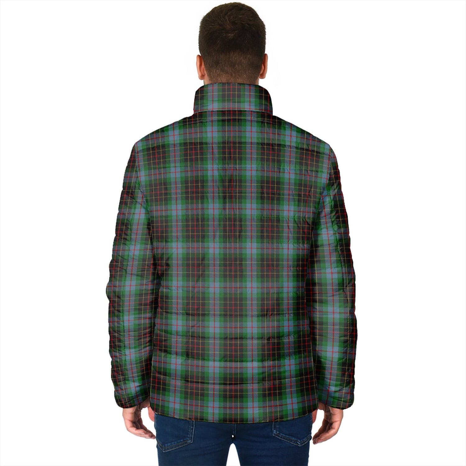 Brodie Hunting Tartan Padded Jacket with Family Crest - Tartan Vibes Clothing