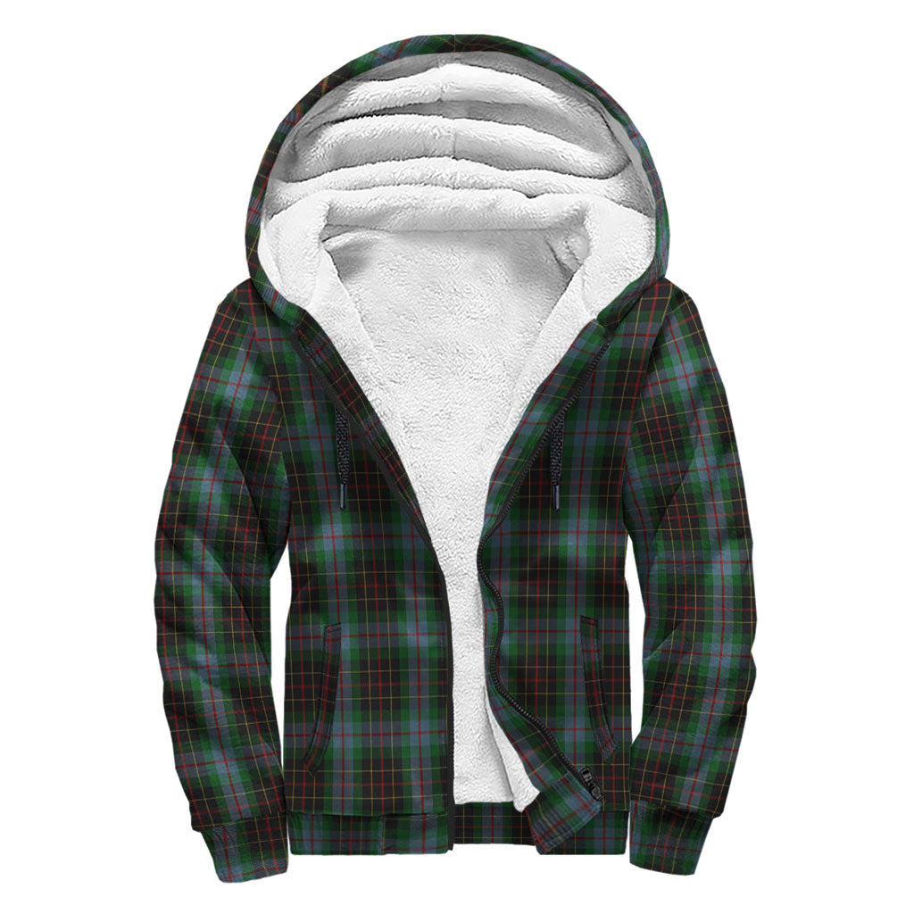 Brodie Hunting Tartan Sherpa Hoodie with Family Crest - Tartanvibesclothing