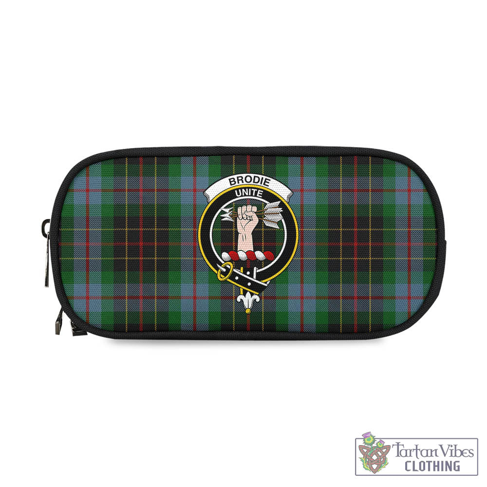 Tartan Vibes Clothing Brodie Hunting Tartan Pen and Pencil Case with Family Crest