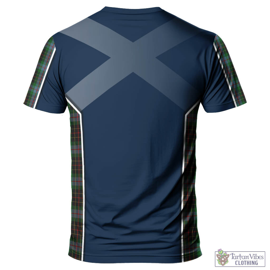 Tartan Vibes Clothing Brodie Hunting Tartan T-Shirt with Family Crest and Lion Rampant Vibes Sport Style