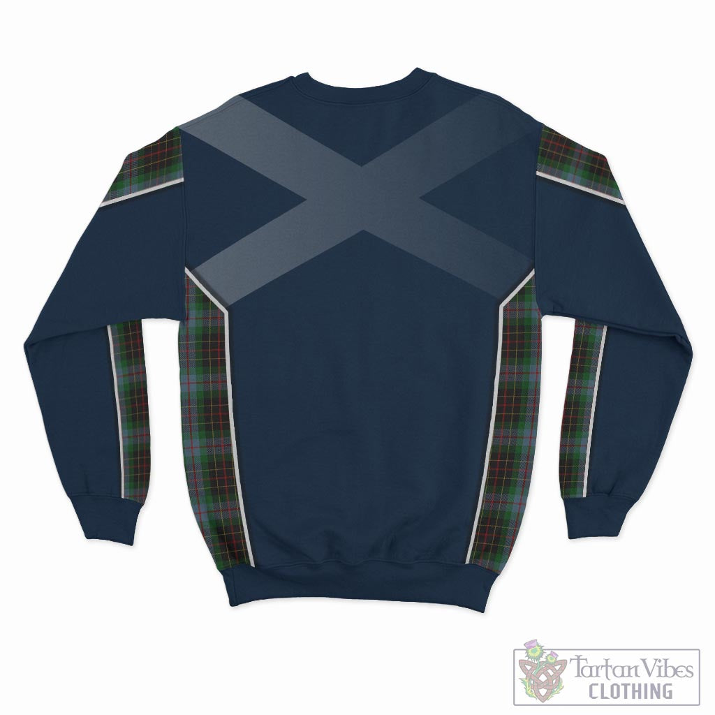 Tartan Vibes Clothing Brodie Hunting Tartan Sweater with Family Crest and Lion Rampant Vibes Sport Style