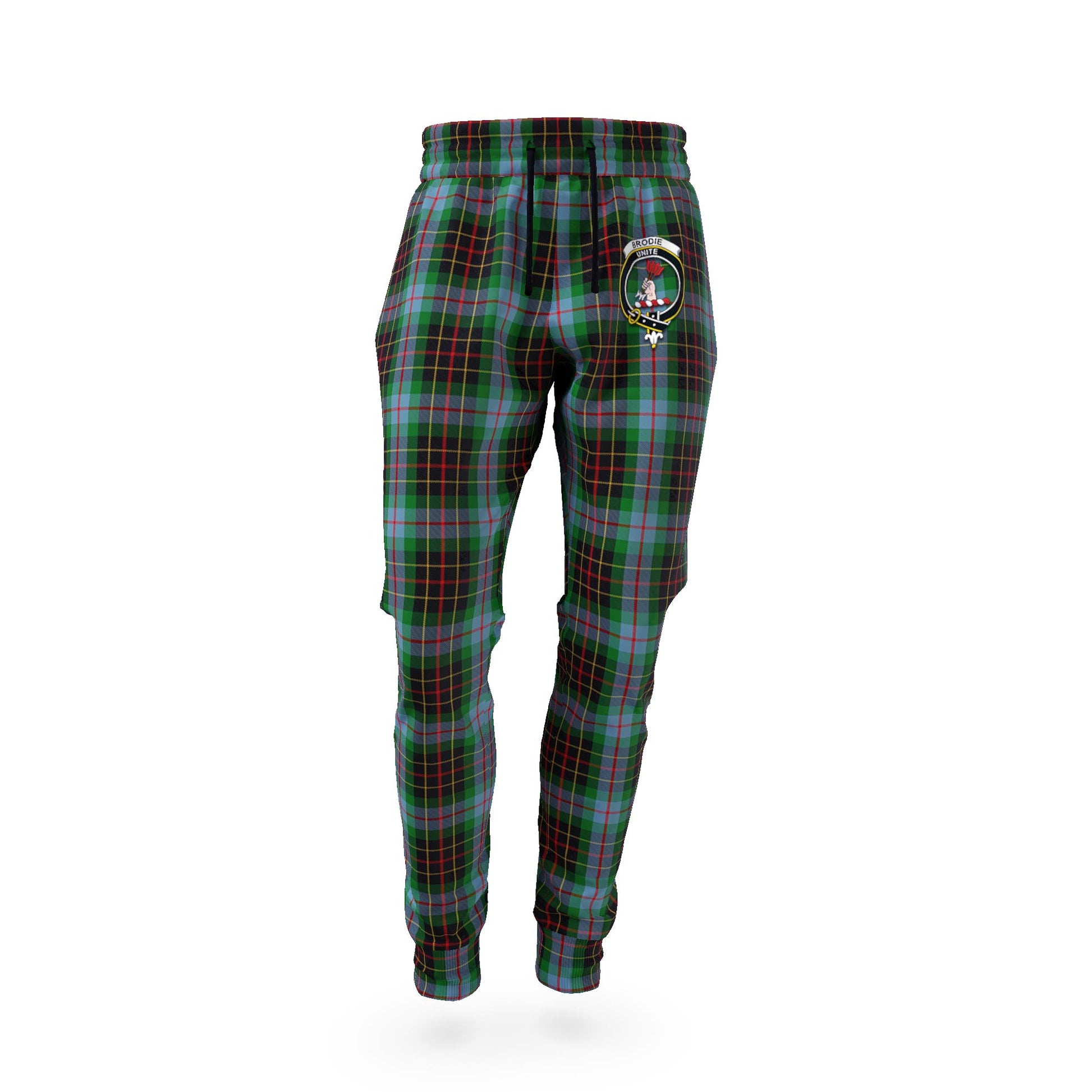 Brodie Hunting Tartan Joggers Pants with Family Crest - Tartanvibesclothing