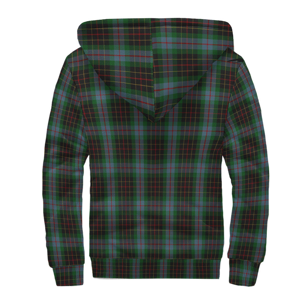 Brodie Hunting Tartan Sherpa Hoodie with Family Crest - Tartanvibesclothing