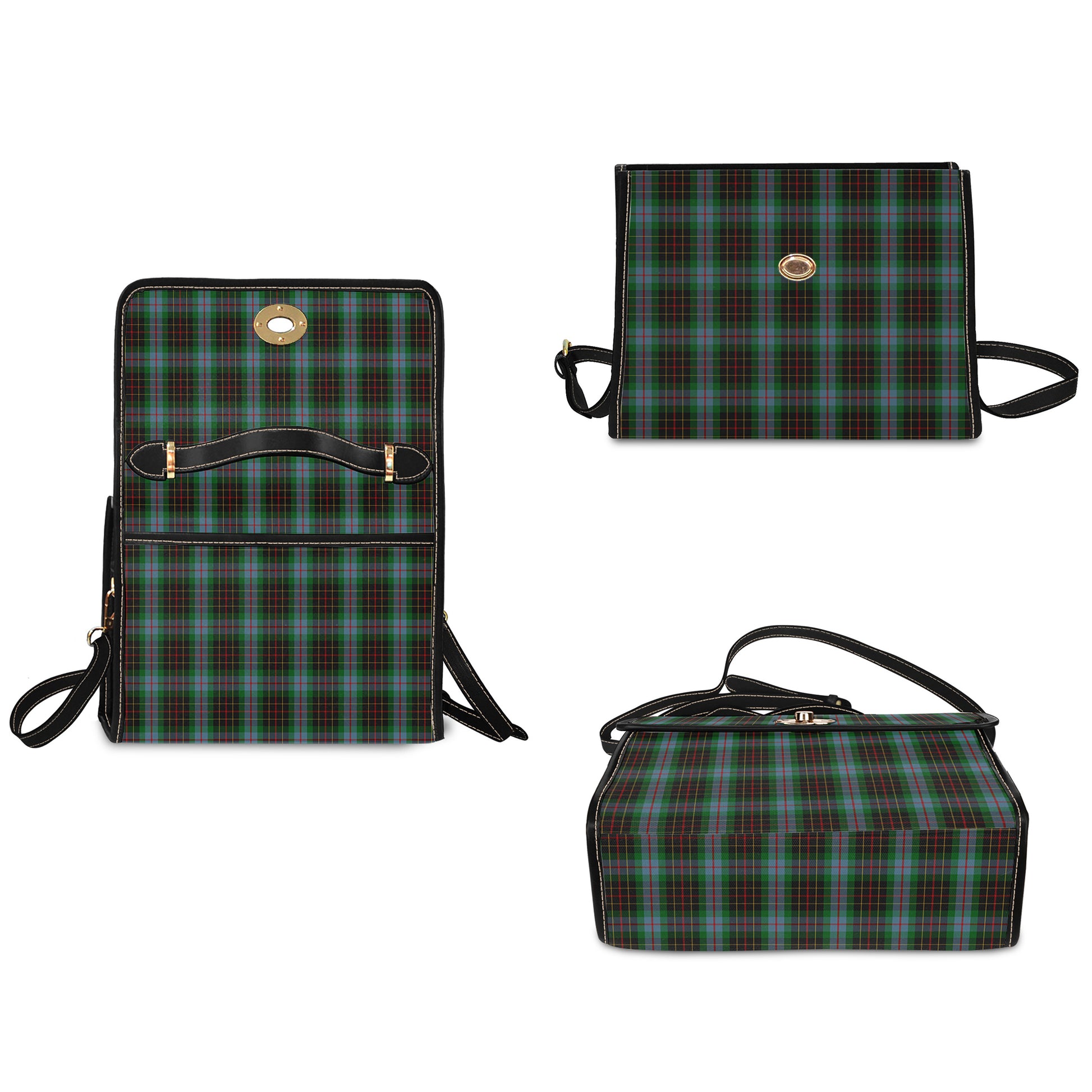 Brodie Hunting Tartan Leather Strap Waterproof Canvas Bag - Tartanvibesclothing