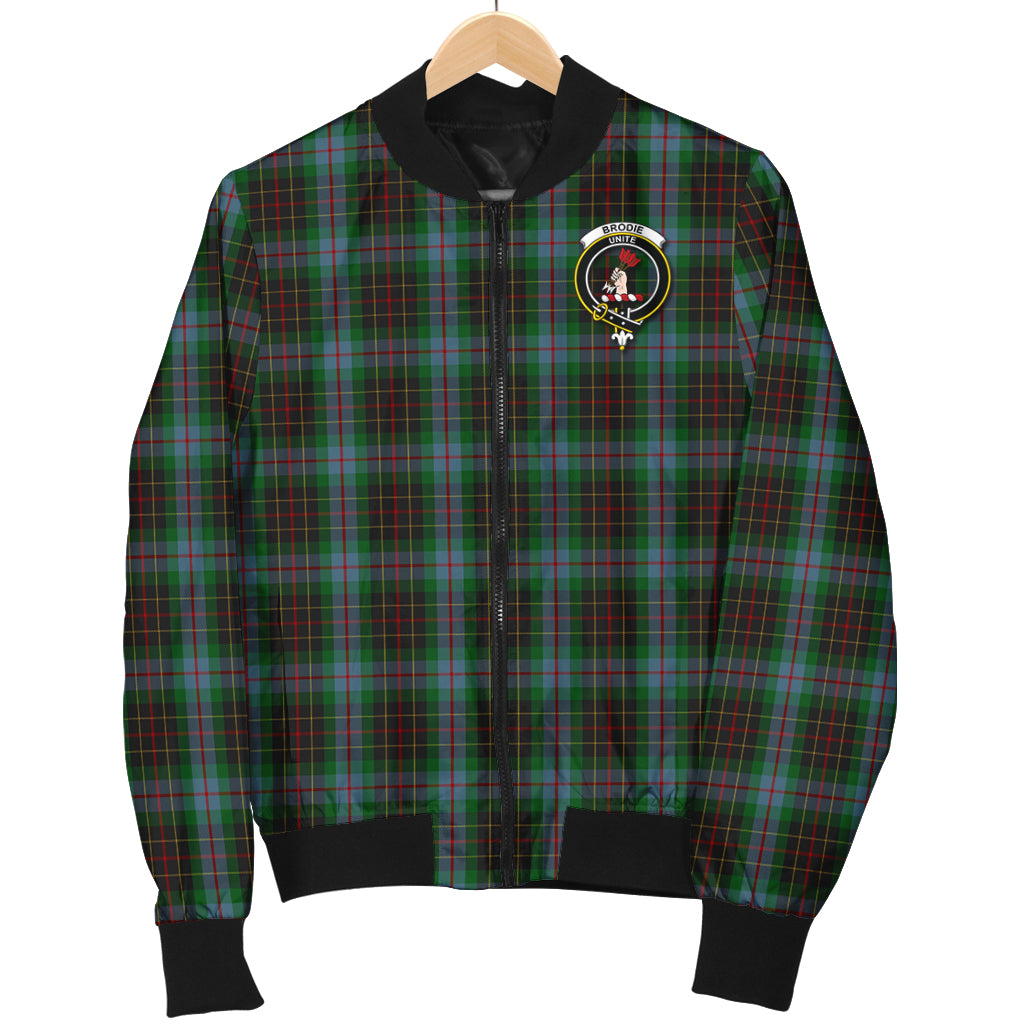 Brodie Hunting Tartan Bomber Jacket with Family Crest - Tartanvibesclothing