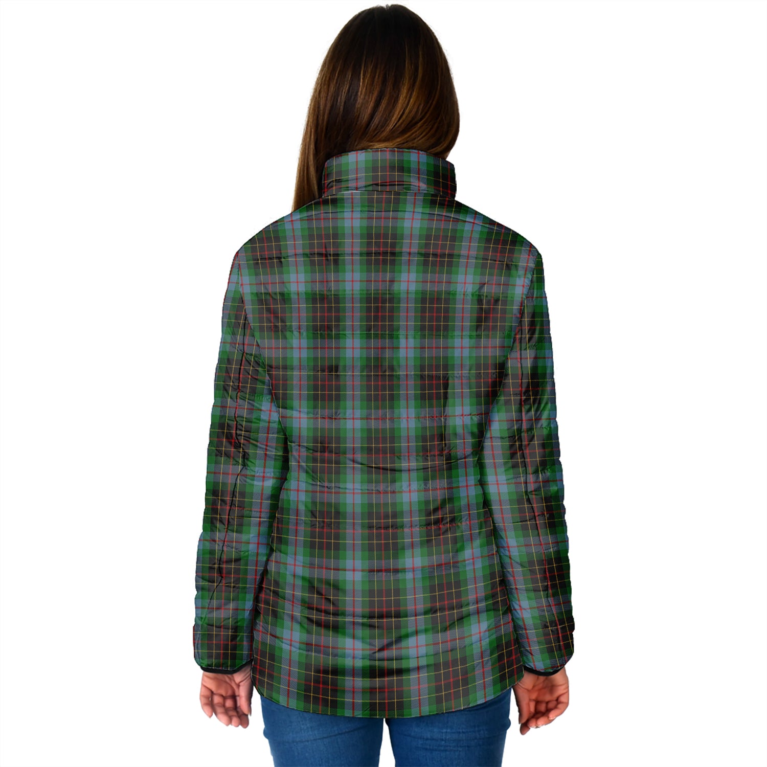 Brodie Hunting Tartan Padded Jacket with Family Crest - Tartan Vibes Clothing