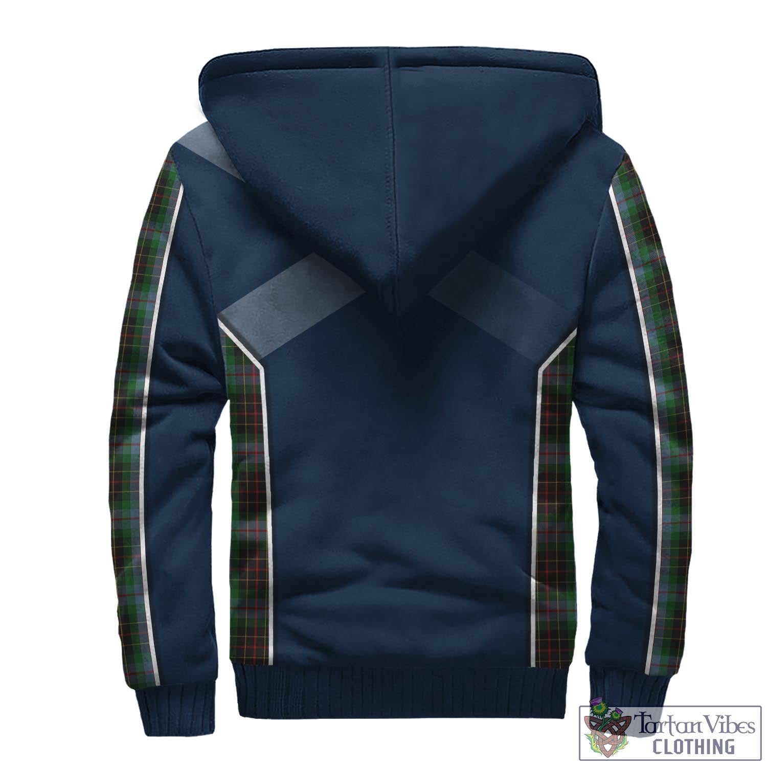 Tartan Vibes Clothing Brodie Hunting Tartan Sherpa Hoodie with Family Crest and Scottish Thistle Vibes Sport Style