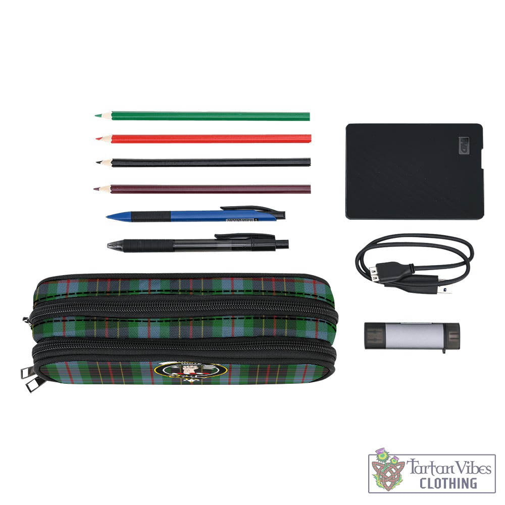 Tartan Vibes Clothing Brodie Hunting Tartan Pen and Pencil Case with Family Crest