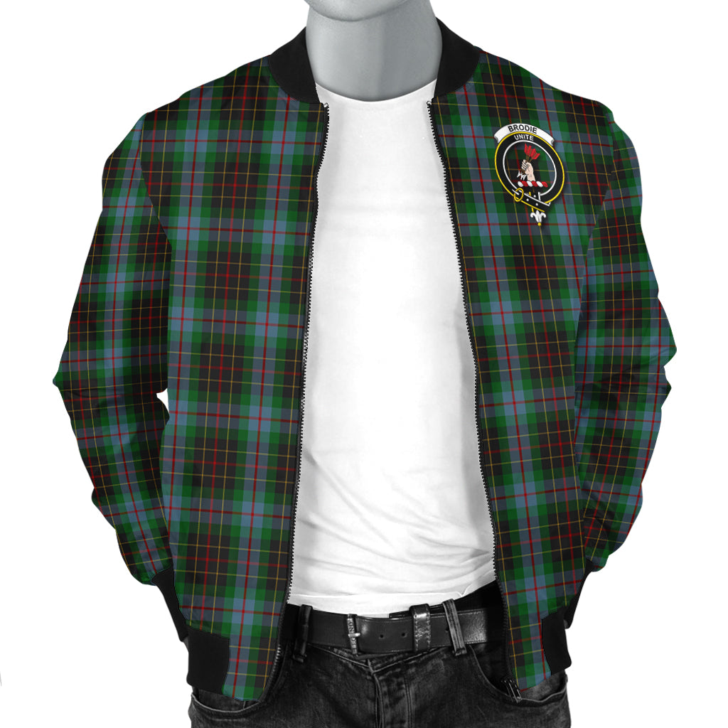 Brodie Hunting Tartan Bomber Jacket with Family Crest - Tartanvibesclothing