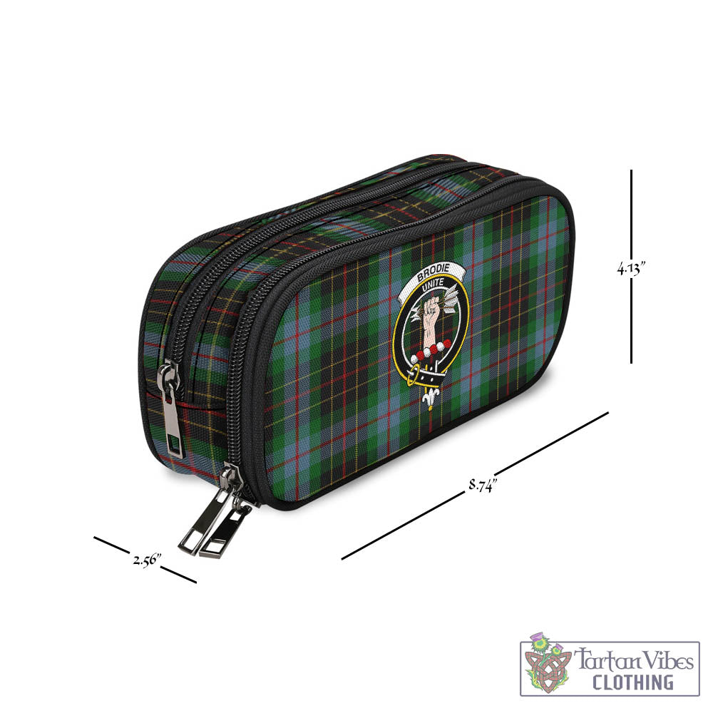 Tartan Vibes Clothing Brodie Hunting Tartan Pen and Pencil Case with Family Crest