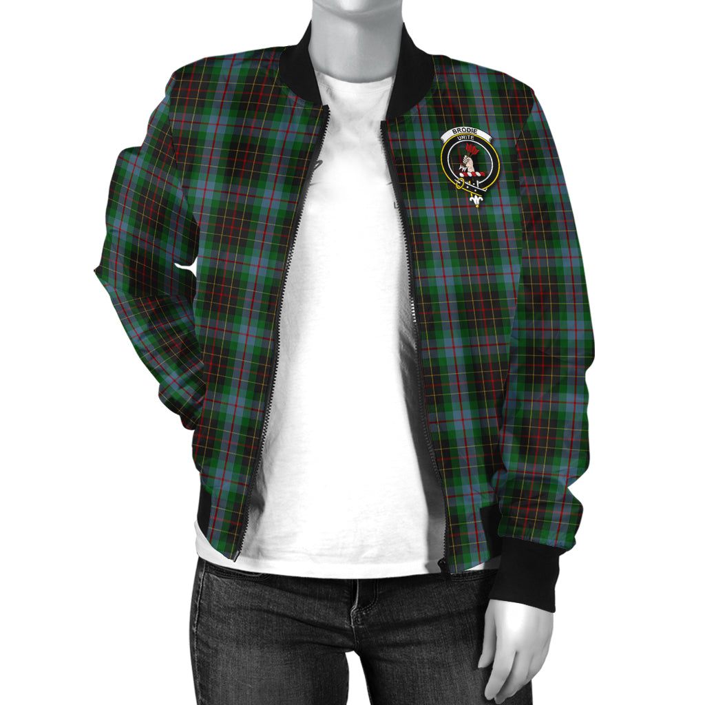 Brodie Hunting Tartan Bomber Jacket with Family Crest - Tartanvibesclothing