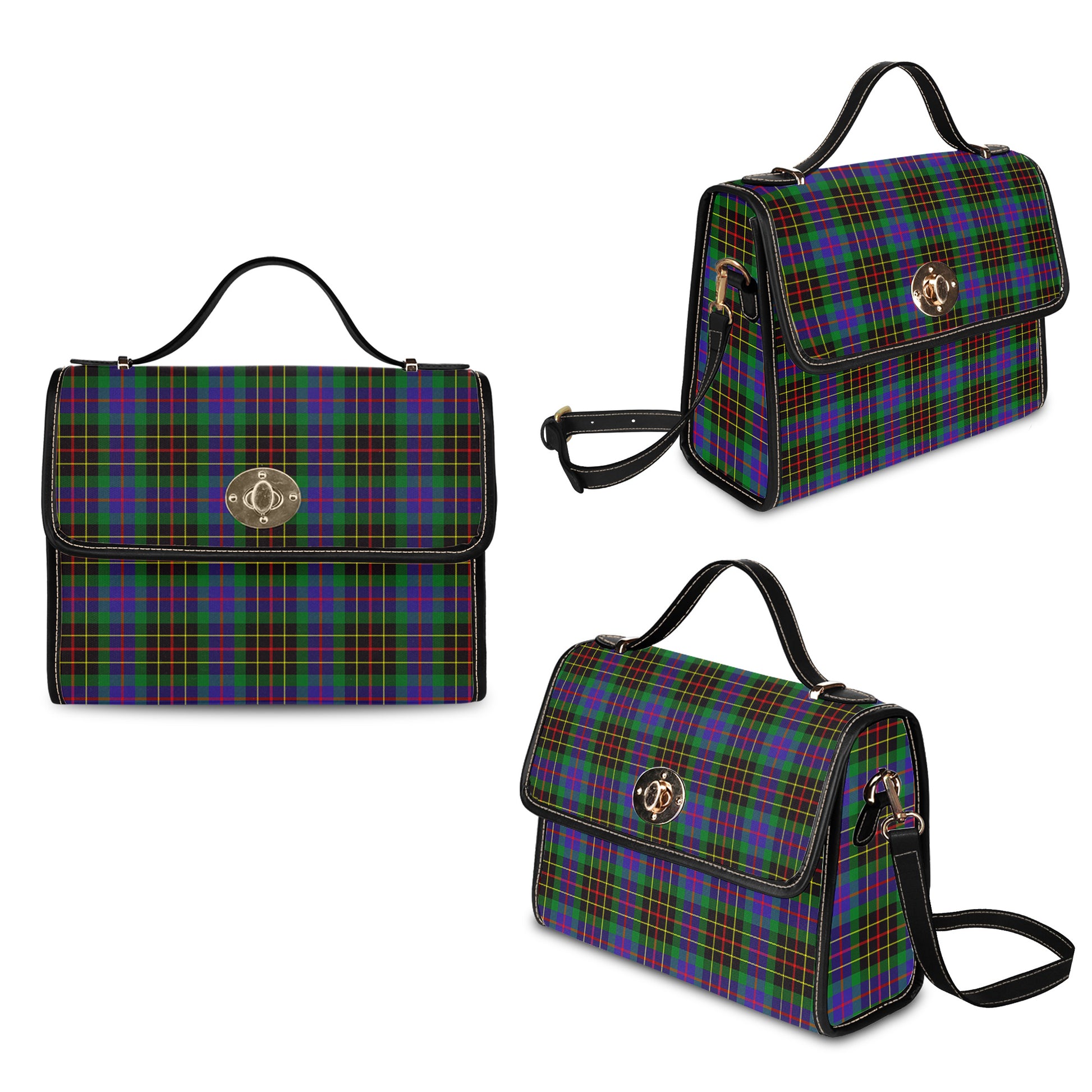 Brodie Hunting Modern Tartan Leather Strap Waterproof Canvas Bag One Size 34cm * 42cm (13.4" x 16.5") - Tartanvibesclothing