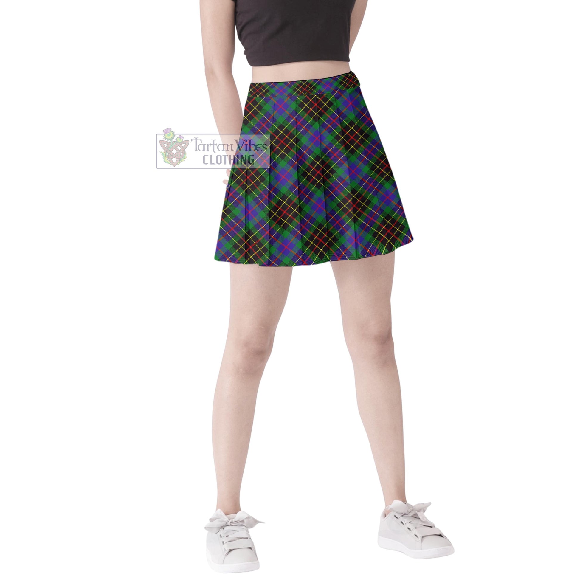 Tartan Vibes Clothing Brodie Hunting Modern Tartan Women's Plated Mini Skirt