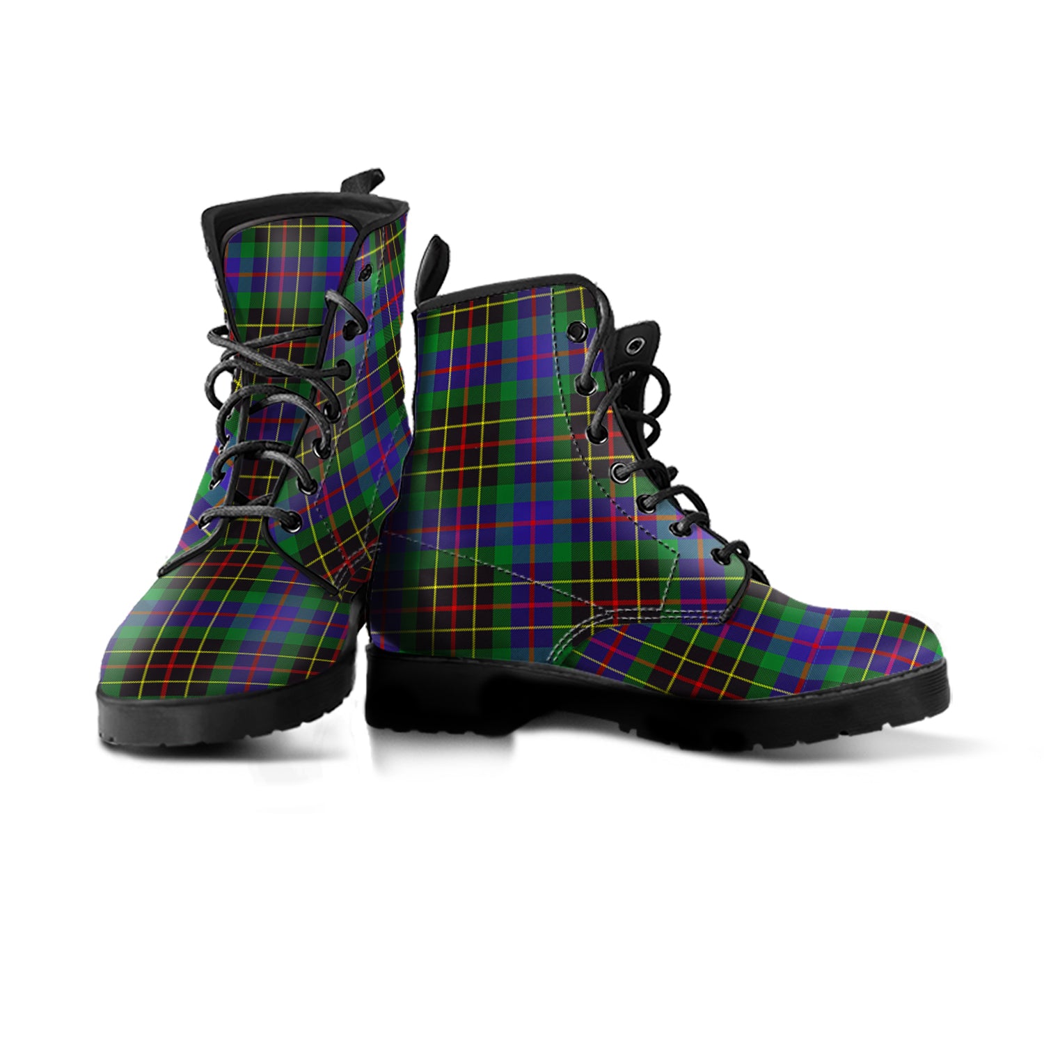 Brodie Hunting Modern Tartan Leather Boots - Tartanvibesclothing