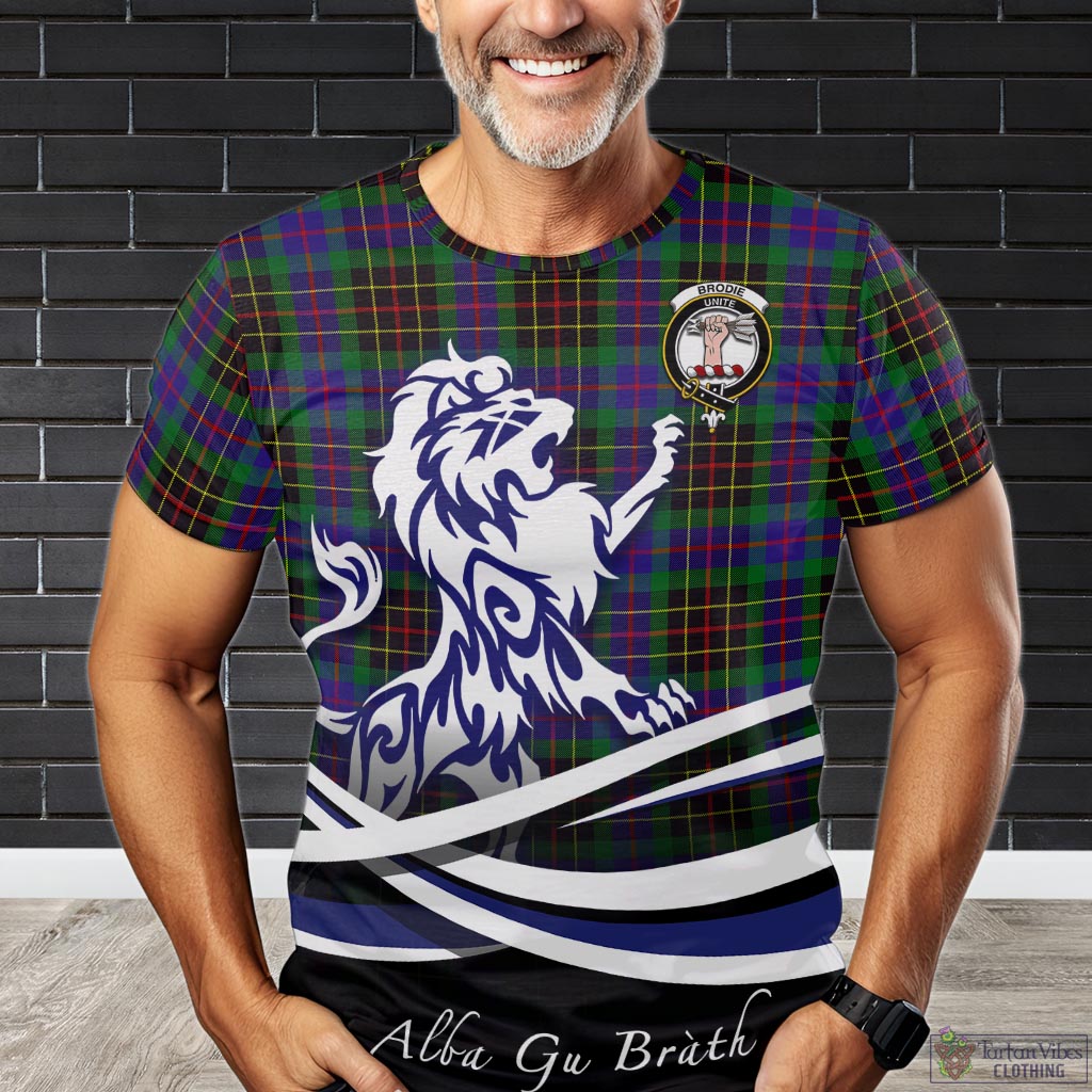 brodie-hunting-modern-tartan-t-shirt-with-alba-gu-brath-regal-lion-emblem