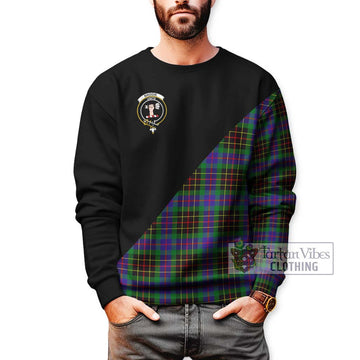 Brodie Hunting Modern Tartan Sweatshirt with Family Crest and Military Logo Style