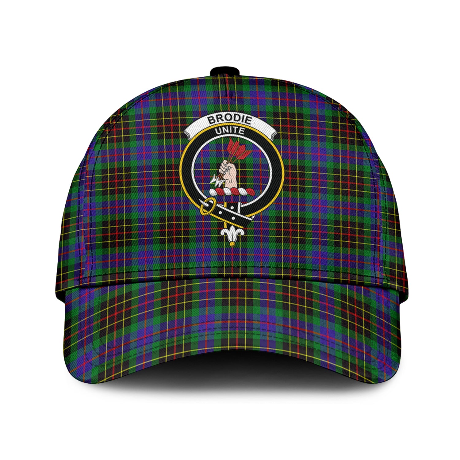 Brodie Hunting Modern Tartan Classic Cap with Family Crest Classic Cap Universal Fit - Tartanvibesclothing