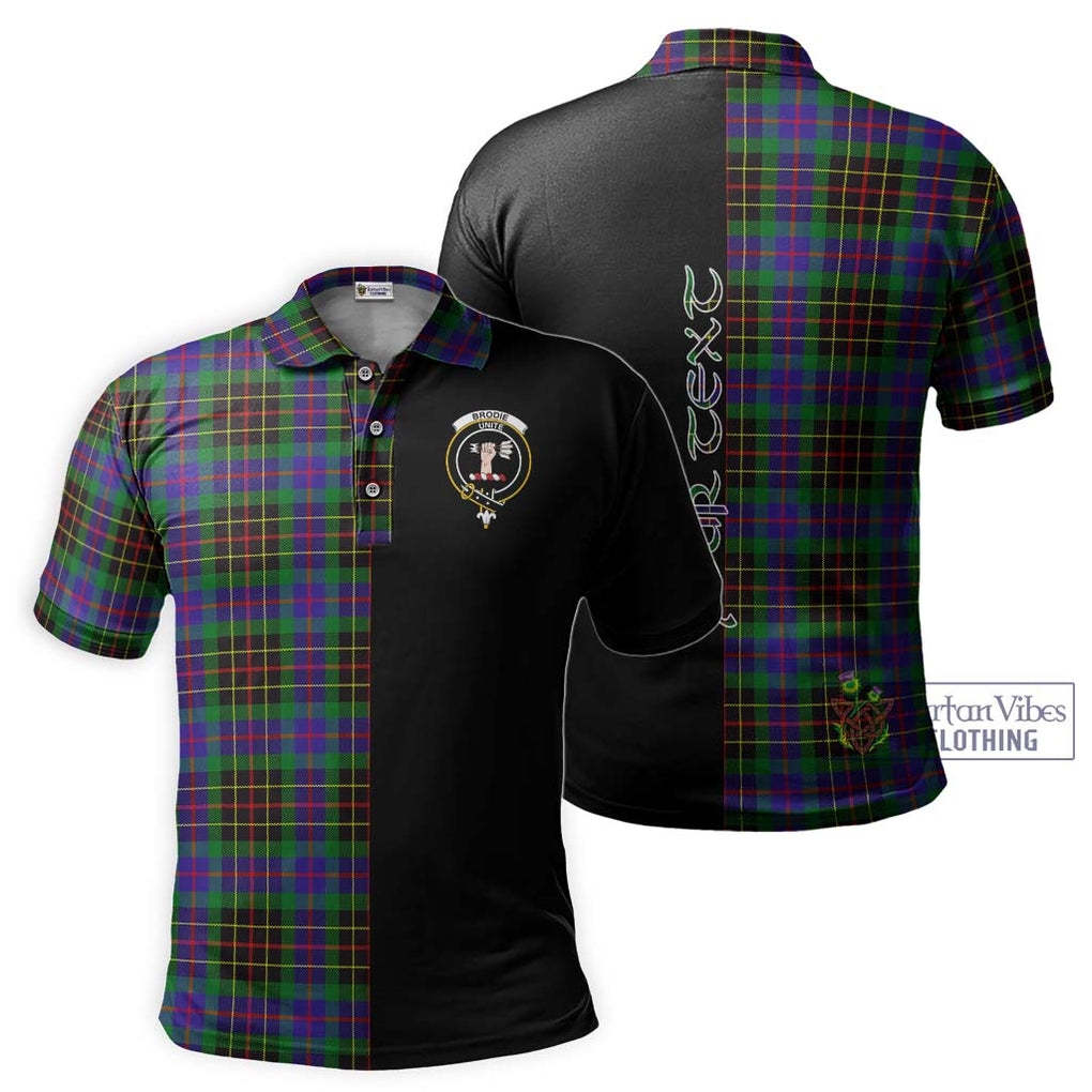 Brodie Hunting Modern Tartan Polo Shirt with Family Crest and Half Of Me Style Kid - Tartanvibesclothing Shop