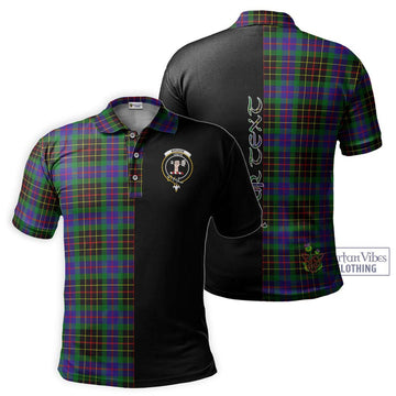 Brodie Hunting Modern Tartan Polo Shirt with Family Crest and Half Of Me Style