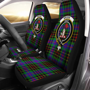 Brodie Hunting Modern Tartan Car Seat Cover with Family Crest