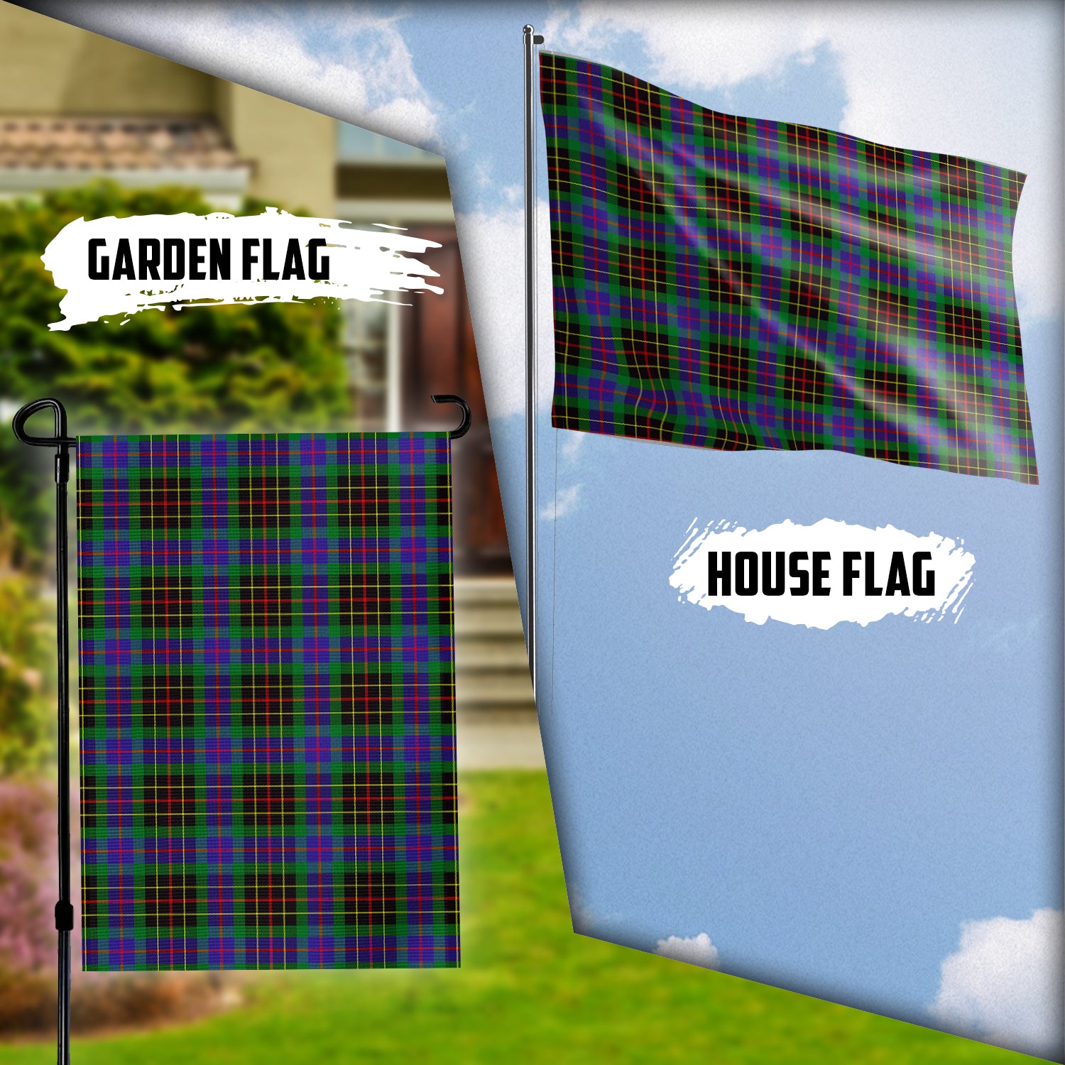 Brodie Hunting Modern Tartan Flag Garden Flag (Vertical) - Tartan Vibes Clothing