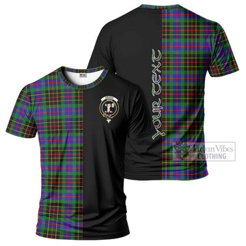 Brodie Hunting Modern Tartan T-Shirt with Family Crest and Half Of Me Style